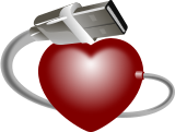 USB srdce