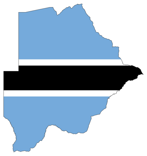 Vektorov obrzek, ilustran klipart Botswana zdarma ke staen, Mapy vektor do vaich dokument
