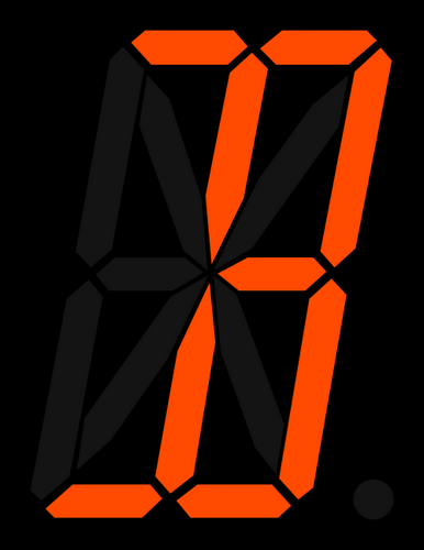 Vektorov obrzek, ilustran klipart Digitln znak B zdarma ke staen, Symboly vektor do vaich dokument