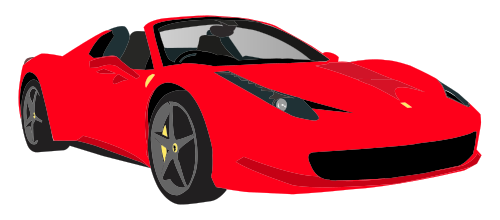 Vektorov obrzek, ilustran klipart Ferrari f458 zdarma ke staen, Auta vektor do vaich dokument