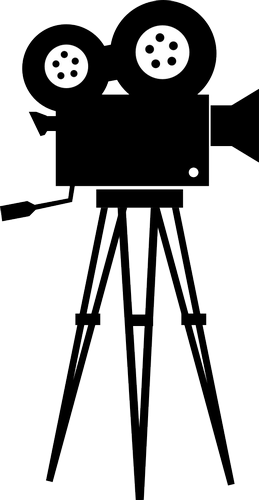 Vektorov obrzek, ilustran klipart Filmov kamera zdarma ke staen, Pstroje vektor do vaich dokument