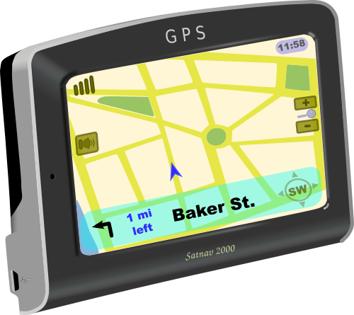 Vektorov obrzek, ilustran klipart GPS Navigace zdarma ke staen, Pstroje vektor do vaich dokument