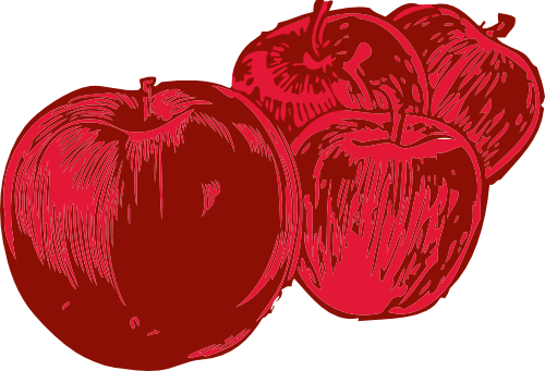 Vektorov obrzek, ilustran klipart Jablka zdarma ke staen, Ovoce vektor do vaich dokument