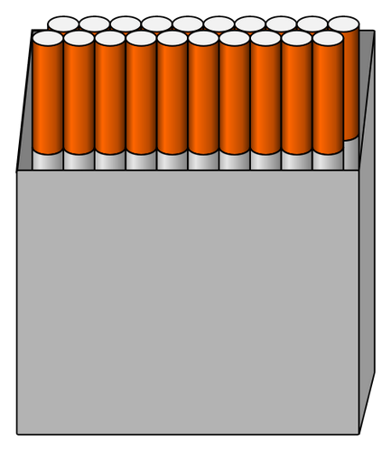 Vektorov obrzek, ilustran klipart Krabika cigaret zdarma ke staen, Ostatn vektor do vaich dokument