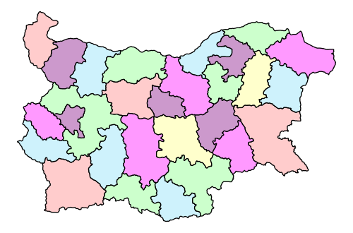 Vektorov obrzek, ilustran klipart Mapa Bulharska zdarma ke staen, Mapy vektor do vaich dokument
