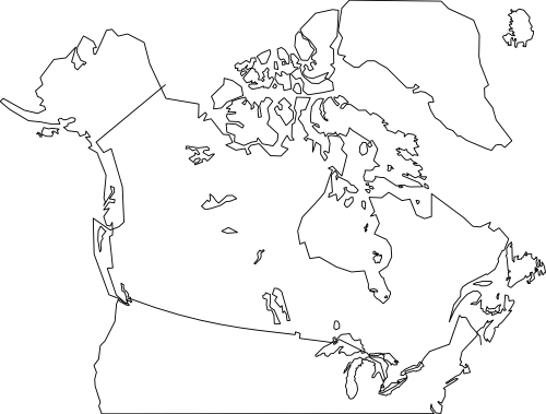 Vektorov obrzek, ilustran klipart Mapa Kanady zdarma ke staen, Mapy vektor do vaich dokument