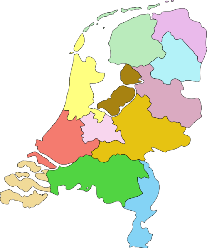Vektorov obrzek, ilustran klipart Mapa Nizozem zdarma ke staen, Mapy vektor do vaich dokument