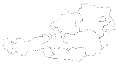 Vektorov obrzek, ilustran klipart Mapa Rakouska zdarma ke staen, Mapy vektor do vaich dokument