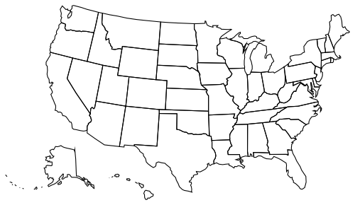 Vektorov obrzek, ilustran klipart Mapa USA zdarma ke staen, Mapy vektor do vaich dokument