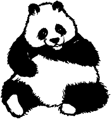 Vektorov obrzek, ilustran klipart Panda velk zdarma ke staen, Zvata vektor do vaich dokument