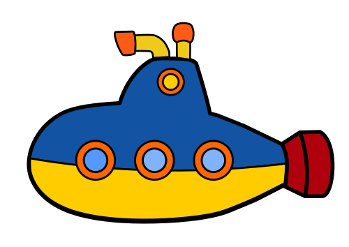 Vektorov obrzek, ilustran klipart Ponorka zdarma ke staen, Doprava vektor do vaich dokument