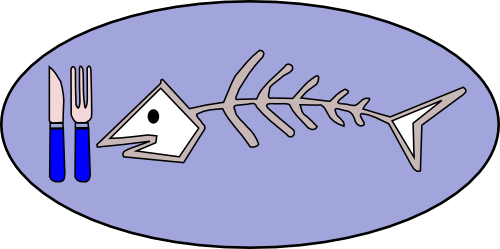 Vektorov obrzek, ilustran klipart Ryb kost zdarma ke staen, Zvata vektor do vaich dokument