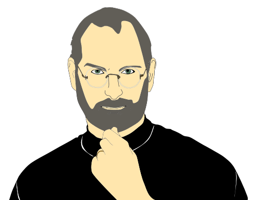 Vektorov obrzek, ilustran klipart Steve Jobs zdarma ke staen, Osobnosti vektor do vaich dokument