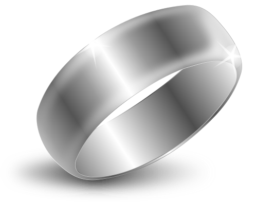 Vektorov obrzek, ilustran klipart Stbrn prsten zdarma ke staen, Lska vektor do vaich dokument