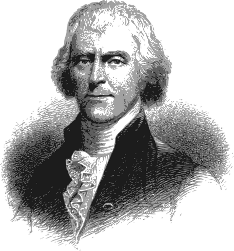 Vektorov obrzek, ilustran klipart Thomas Jefferson zdarma ke staen, Osobnosti vektor do vaich dokument