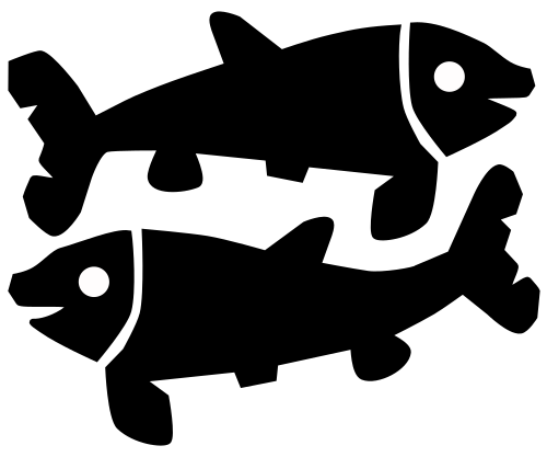Vektorov obrzek, ilustran klipart Znamen ryby zdarma ke staen, Symboly vektor do vaich dokument