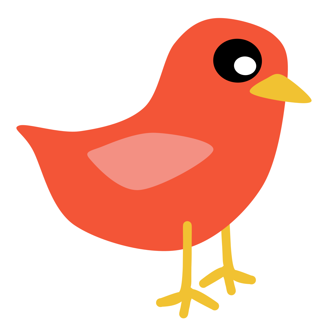 Vektorový obrázek, ilustrační klipart Červený pták v rozlišení 1280x1272 pixelů zdarma ke stažení, Ptáci vektor do vašich dokumentů