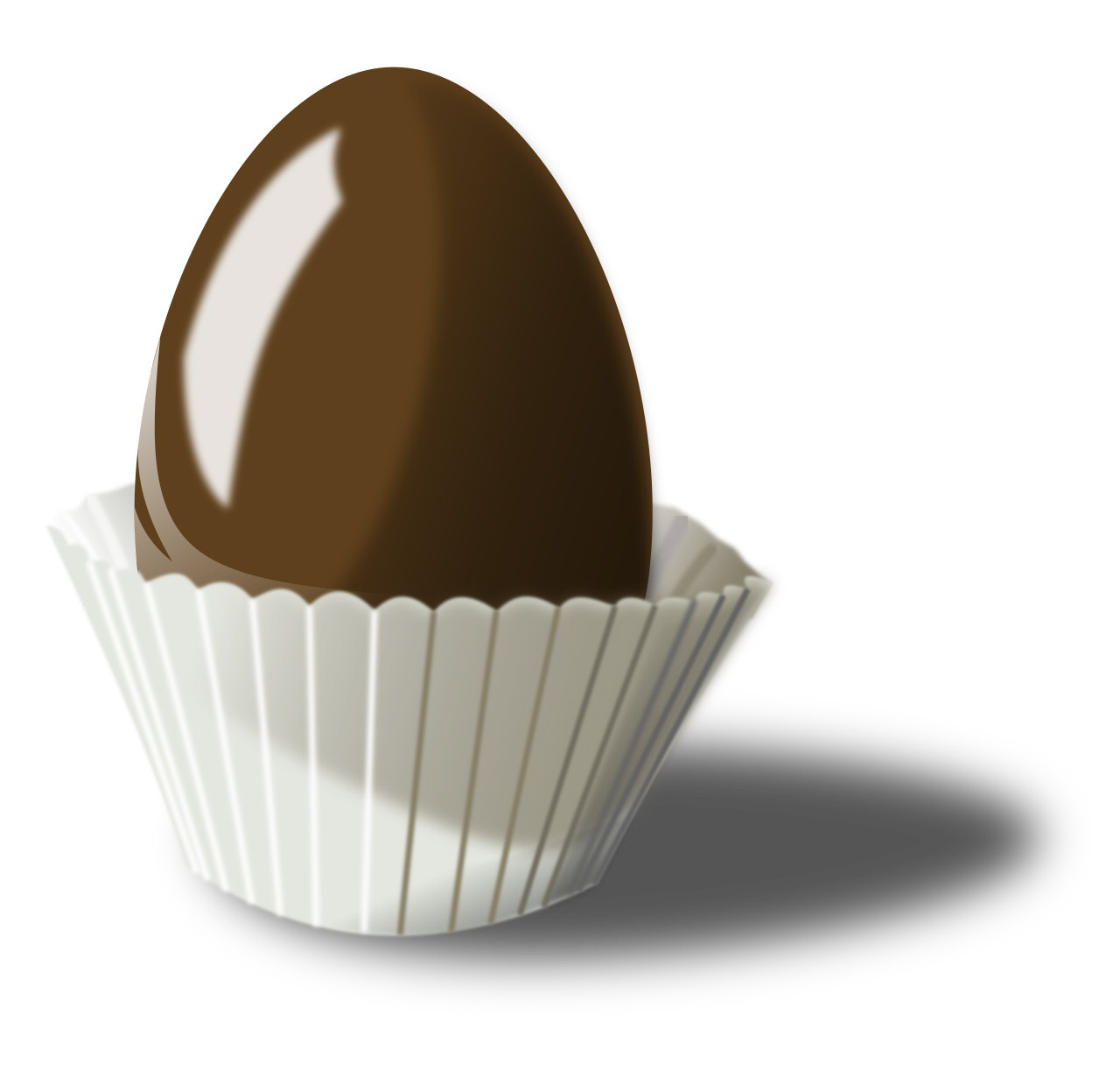 Vektorový obrázek, ilustrační klipart Čokoládové vajíčko v rozlišení 1280x1231 pixelů zdarma ke stažení, Velikonoce vektor do vašich dokumentů