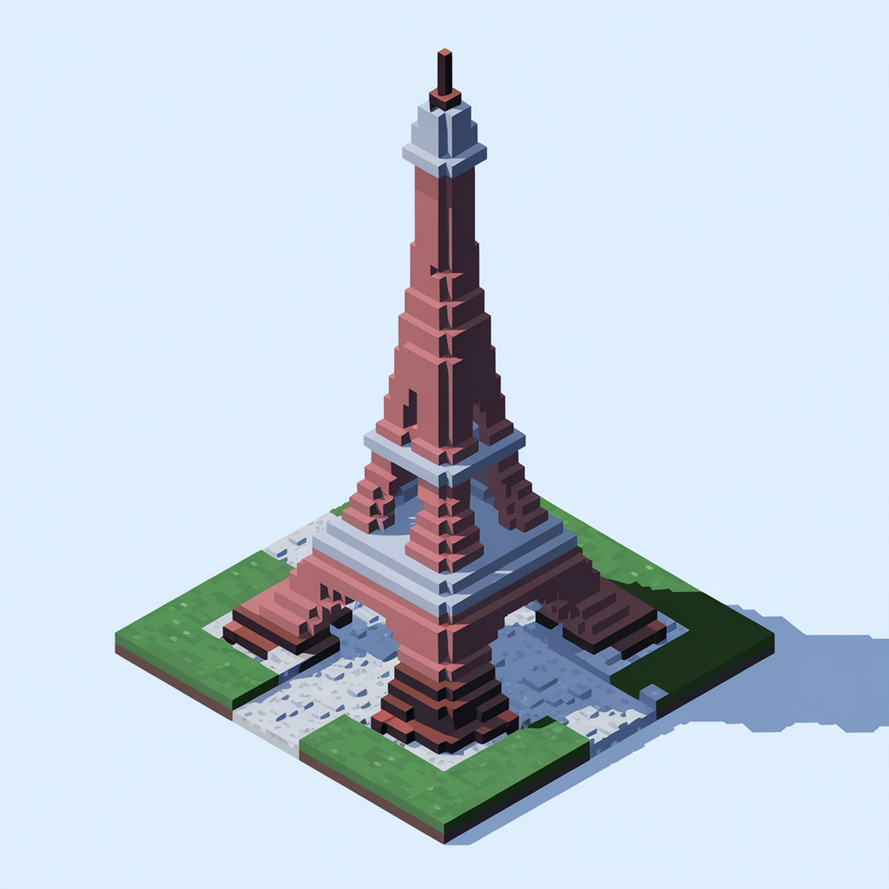 Vektorov� klipart  Minecraft Eiffelovka