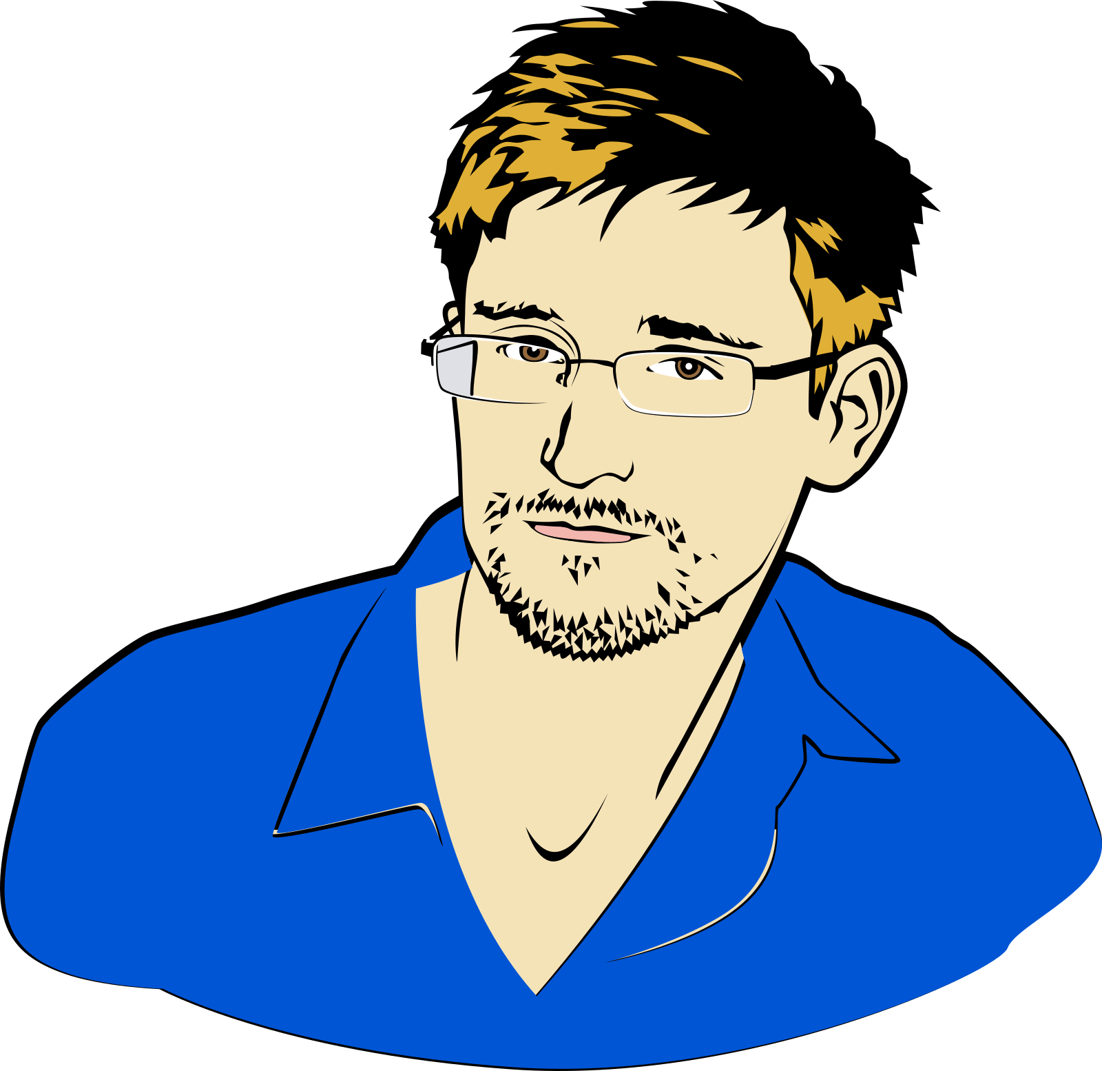 Vektorový obrázek, ilustrační klipart Edward Snowden v rozlišení 1600x1554 pixelů zdarma ke stažení, Osobnosti vektor do vašich dokumentů