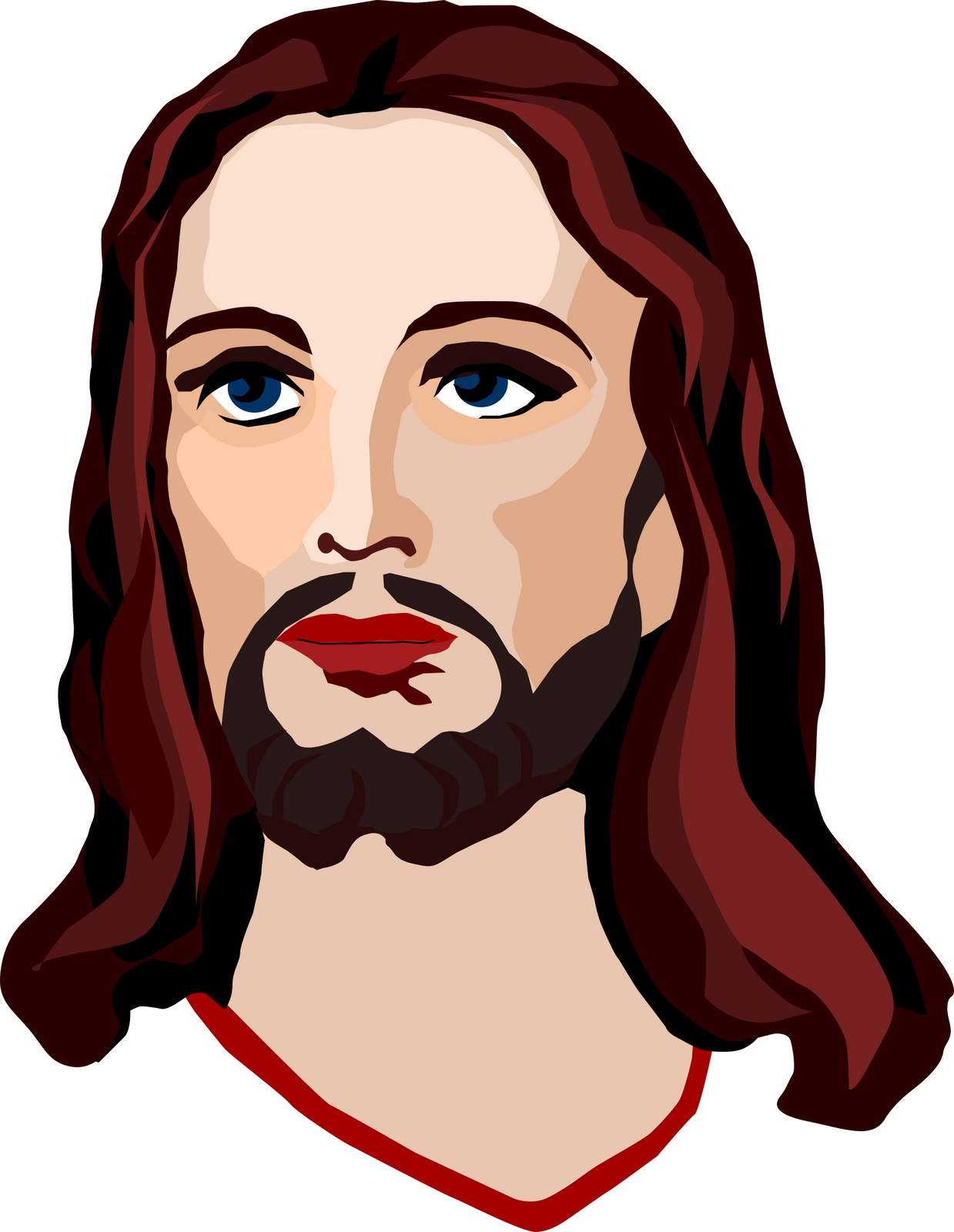 Vektorový obrázek, ilustrační klipart Ježíš Kristus v rozlišení 1239x1600 pixelů zdarma ke stažení, Náboženství vektor do vašich dokumentů