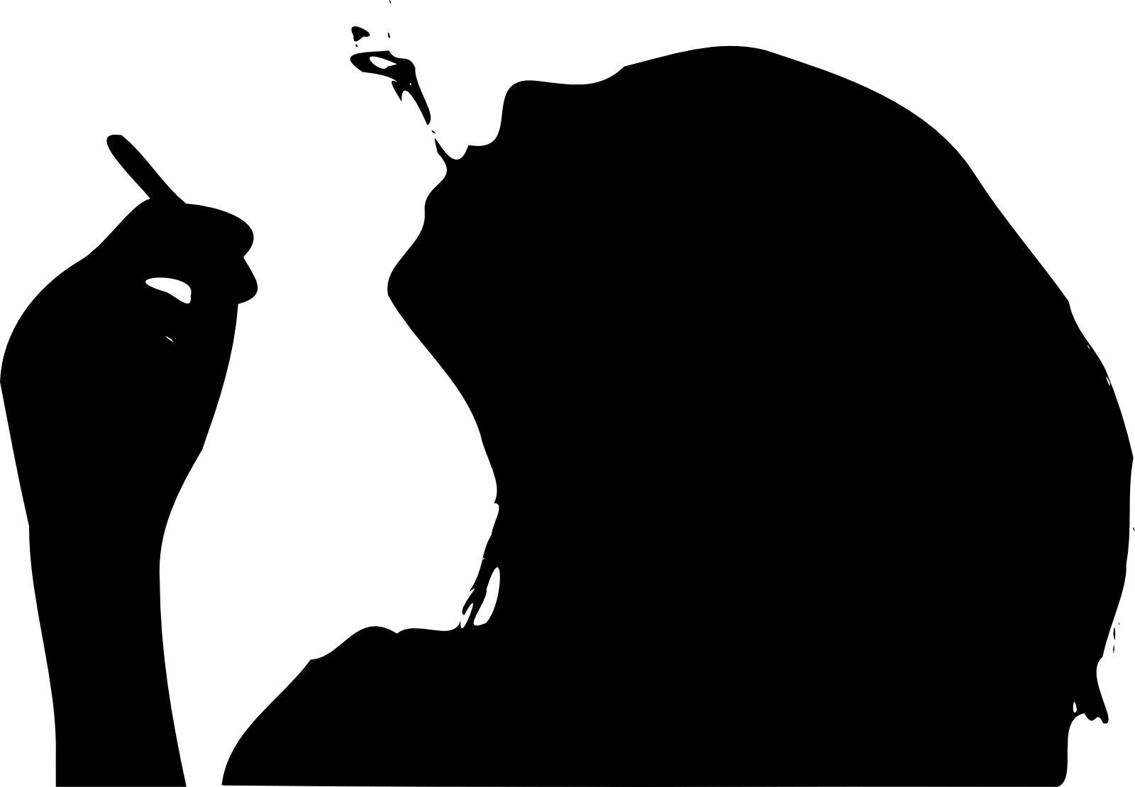 Vektorový obrázek, ilustrační klipart Náruživá kuřačka v rozlišení 1600x1110 pixelů zdarma ke stažení, Ženy vektor do vašich dokumentů