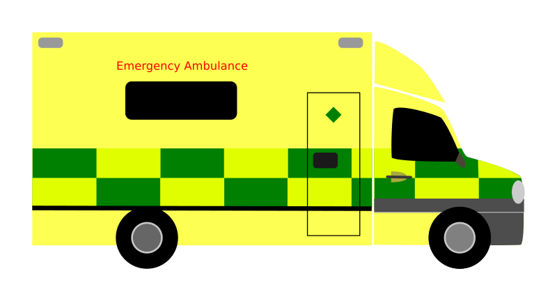 Vektorový obrázek, ilustrační klipart Ambulance v rozlišení 800x432 pixelů zdarma ke stažení, Auta vektor do vašich dokumentů