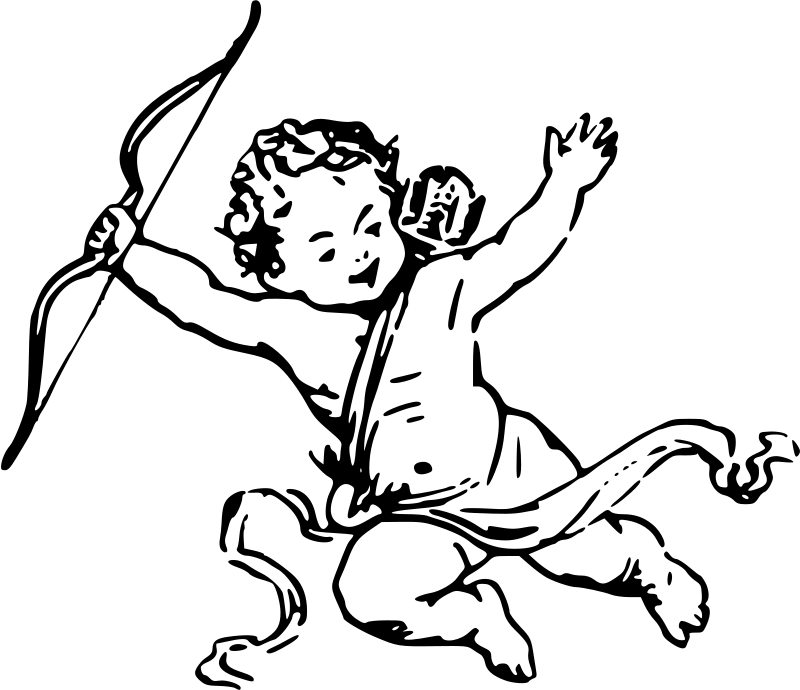 Vektorový obrázek, ilustrační klipart Andělíček v rozlišení 800x690 pixelů zdarma ke stažení, Náboženství vektor do vašich dokumentů