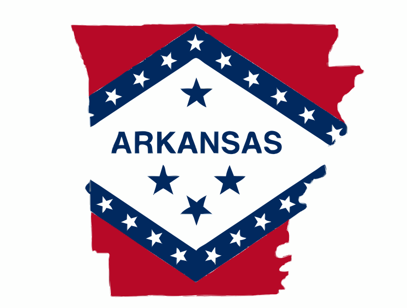 Vektorový obrázek, ilustrační klipart Arkansas v rozlišení 800x606 pixelů zdarma ke stažení, Mapy vektor do vašich dokumentů