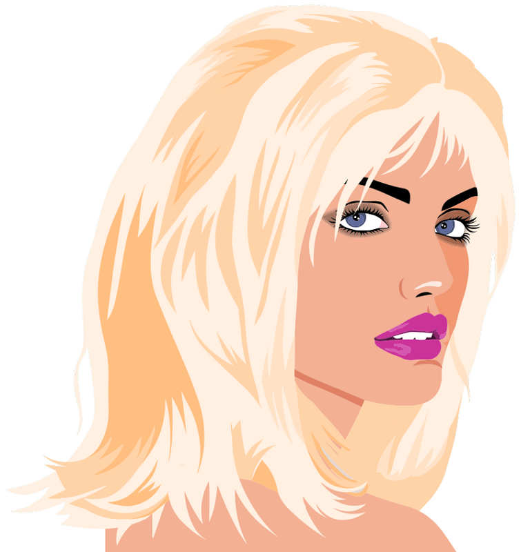 Vektorový obrázek, ilustrační klipart Blondýna v rozlišení 755x800 pixelů zdarma ke stažení, Ženy vektor do vašich dokumentů