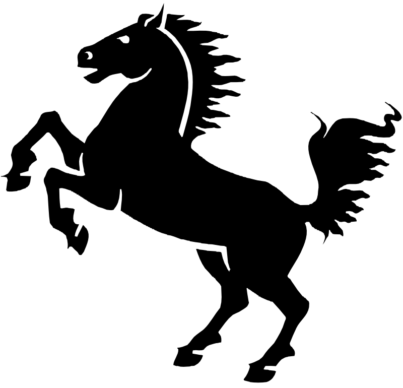 Vektorový obrázek, ilustrační klipart Černý kůň v rozlišení 800x770 pixelů zdarma ke stažení, Zvířata vektor do vašich dokumentů