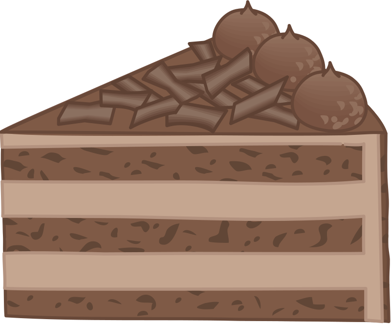 Vektorový obrázek, ilustrační klipart Čokoládový dort v rozlišení 800x665 pixelů zdarma ke stažení, Jídlo vektor do vašich dokumentů