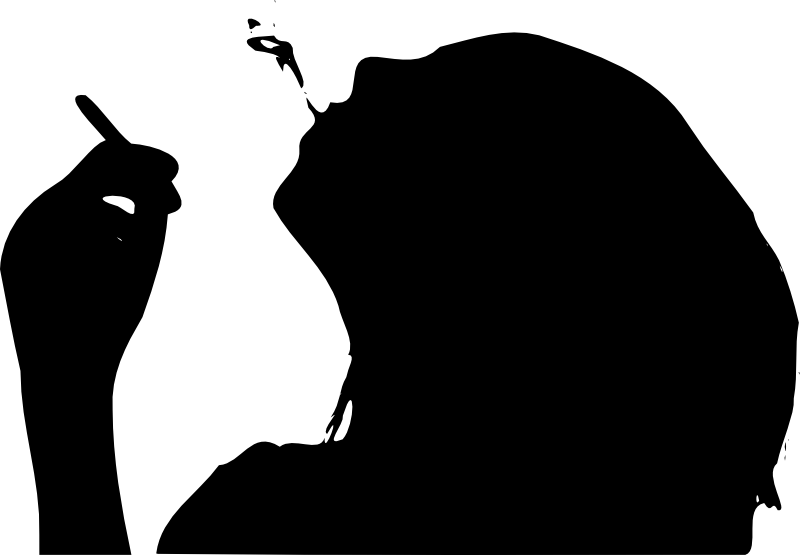 Vektorový obrázek, ilustrační klipart Náruživá kuřačka v rozlišení 800x555 pixelů zdarma ke stažení, Ženy vektor do vašich dokumentů