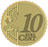 Vektorový obrázek, ilustrační klipart 10 euro centů ke stažení, Symboly vektorový obrázek pro vaše dokumenty