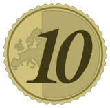 Vektorový obrázek, ilustrační klipart 10 Eurocentů ke stažení, Symboly vektorový obrázek pro vaše dokumenty