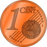 Vektorový obrázek, ilustrační klipart 1 euro cent ke stažení, Symboly vektorový obrázek pro vaše dokumenty