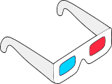 Vektorový obrázek, ilustrační klipart 3D brýle ke stažení, Ostatní vektorový obrázek pro vaše dokumenty
