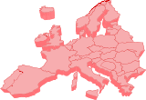 3D mapa Evropy