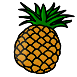 Ovoce ananas doporučujeme použít k ilustraci jídelních a nápojových lístků