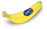 Vektorový obrázek, ilustrační klipart Banán ke stažení, Ovoce vektorový obrázek pro vaše dokumenty