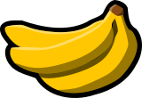 Vektorový obrázek, ilustrační klipart Banány ke stažení, Ovoce vektorový obrázek pro vaše dokumenty
