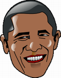 Vektorový obrázek, ilustrační klipart Barack Obama ke stažení, Osobnosti vektorový obrázek pro vaše dokumenty