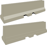 Vektorový obrázek, ilustrační klipart Betonová svodidla ke stažení, Stavby vektorový obrázek pro vaše dokumenty
