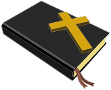 Vektorový obrázek, ilustrační klipart Bible a kříž ke stažení, Náboženství vektorový obrázek pro vaše dokumenty