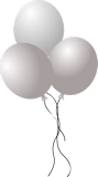 Bílé balónky