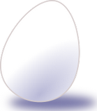 Vektorový obrázek, ilustrační klipart Bílé vejce ke stažení, Velikonoce vektorový obrázek pro vaše dokumenty