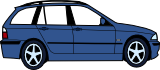 Vektorový obrázek, ilustrační klipart BMW touring ke stažení, Auta vektorový obrázek pro vaše dokumenty