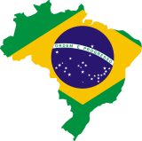 Vektorový obrázek, ilustrační klipart Brazilská mapa ke stažení, Mapy vektorový obrázek pro vaše dokumenty