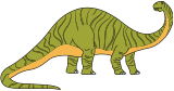Vektorový obrázek, ilustrační klipart Brontosaurus ke stažení, Zvířata vektorový obrázek pro vaše dokumenty