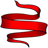 Vektorový obrázek, ilustrační klipart Červená stuha ke stažení, Symboly vektorový obrázek pro vaše dokumenty